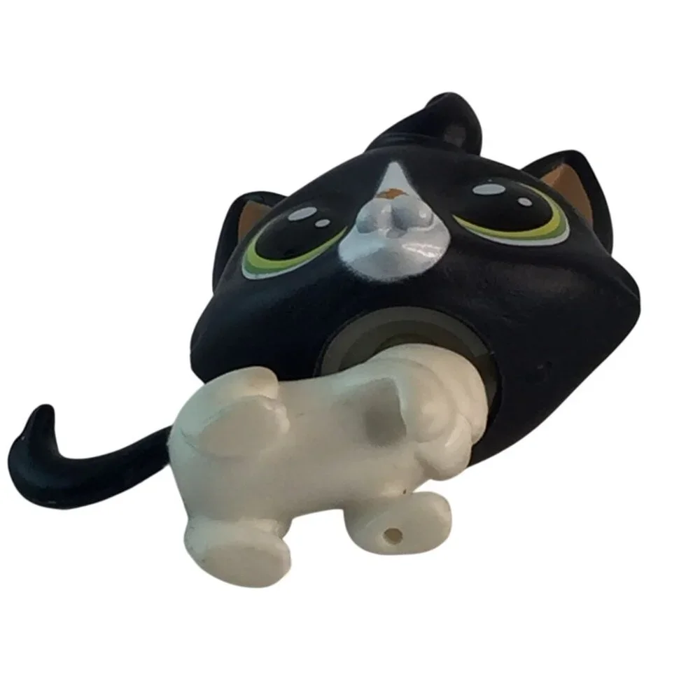 Littlest Pet Shop LPS #319 Glossy Felinsky Cat #320 Inkwell Felinsky Kitten - Picture 11 of 11